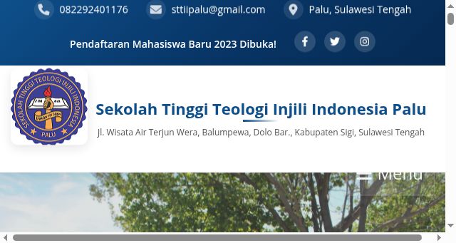 Screenshot of sttiipalu.ac.id