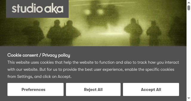 Screenshot of studioaka.co.uk