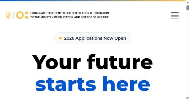 Screenshot of studyinukraine.gov.ua