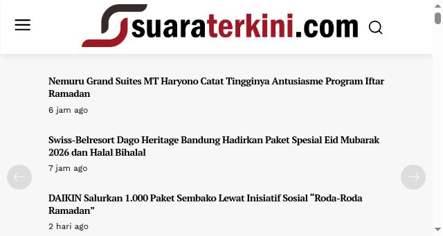 Screenshot of suaraterkini.com
