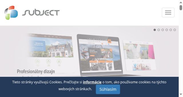 Screenshot of subject.sk