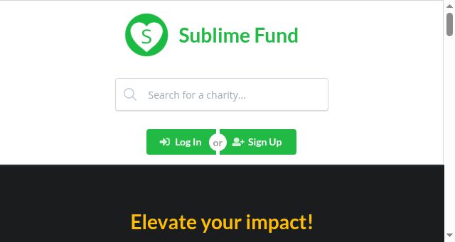 Screenshot of sublimefund.org