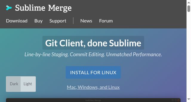 Screenshot of sublimemerge.com
