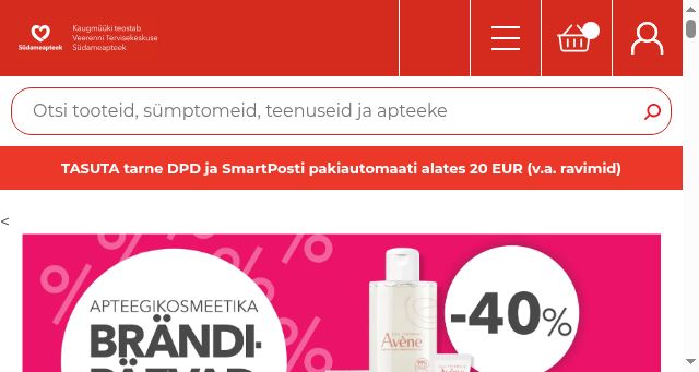 Screenshot of sudameapteek.ee