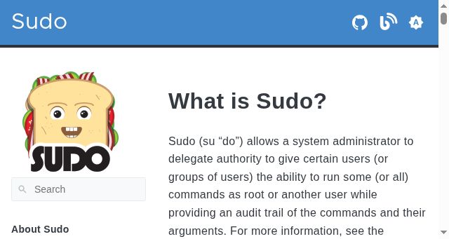 Screenshot of sudo.ws