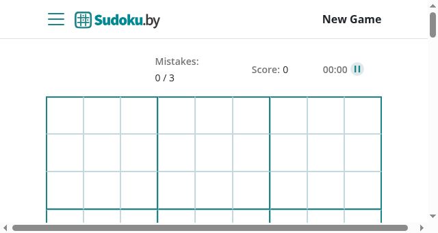 Screenshot of sudoku.by