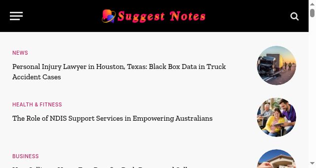 Screenshot of suggestnotes.com
