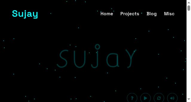 Screenshot of sujayk.me
