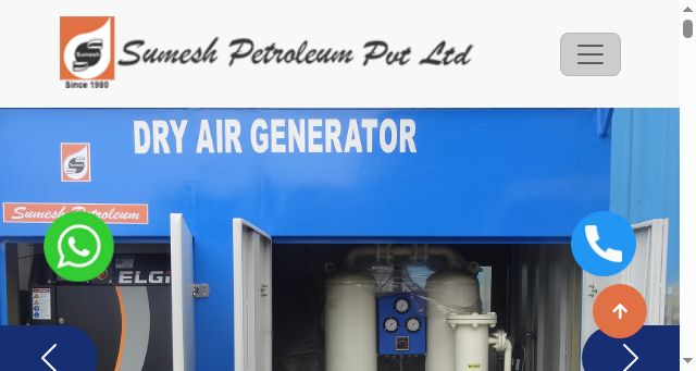 Screenshot of sumeshpetroleum.com