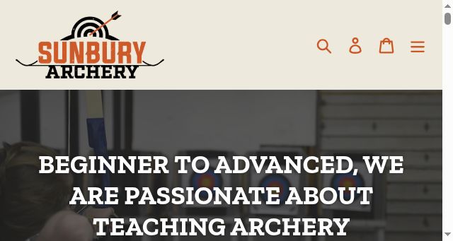 Screenshot of sunburyarchery.com
