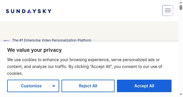 Screenshot of sundaysky.com