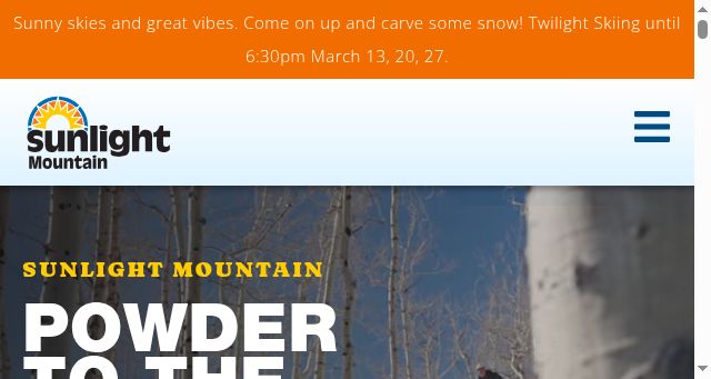 Screenshot of sunlightmtn.com