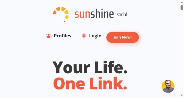 Screenshot of sunshine.social