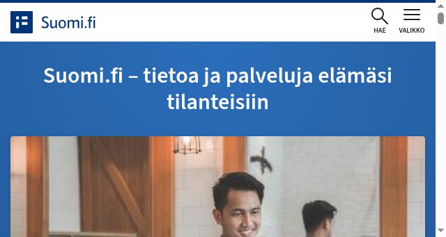 Screenshot of suomi.fi