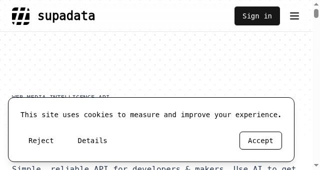 Screenshot of supadata.ai