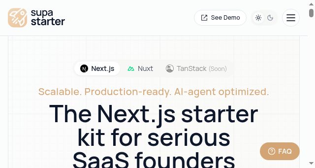 Screenshot of supastarter.dev