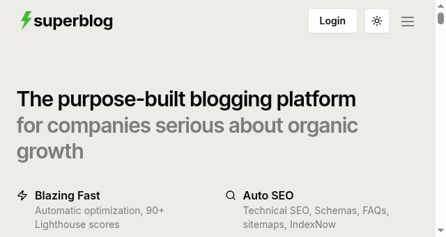 Screenshot of superblog.ai