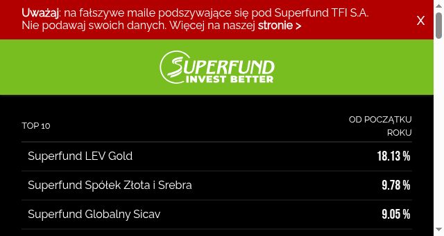 Screenshot of superfund.pl