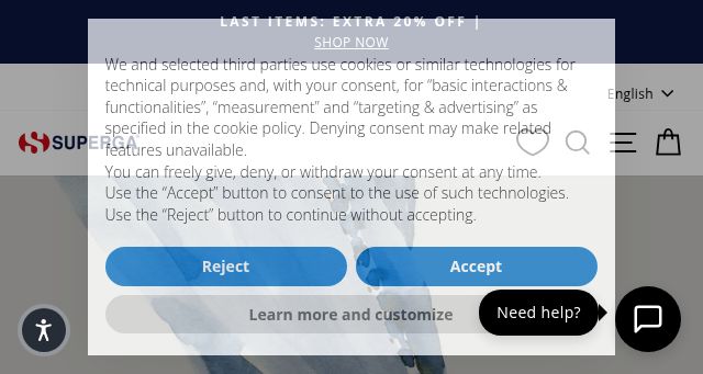 Screenshot of superga.com