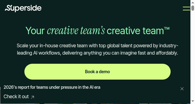 Screenshot of superside.com