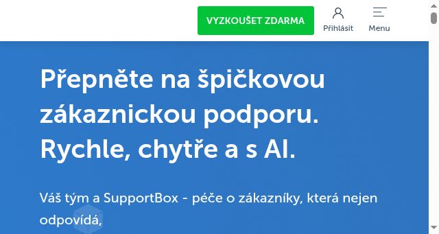 Screenshot of supportbox.cz