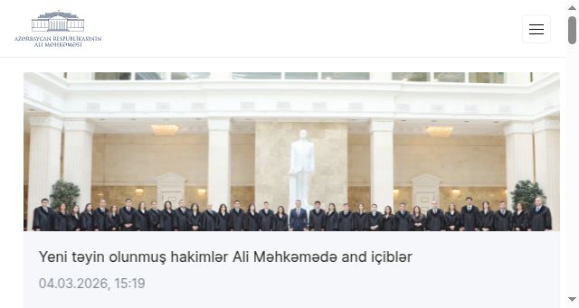 Screenshot of supremecourt.gov.az