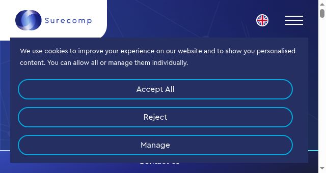 Screenshot of surecomp.com