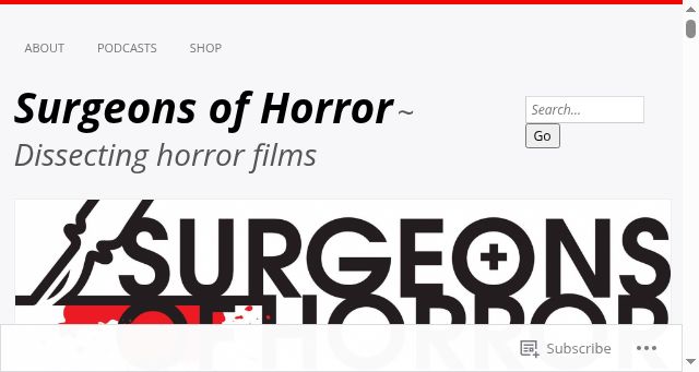 Screenshot of surgeonsofhorror.com