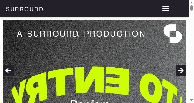 Screenshot of surroundpodcasts.com