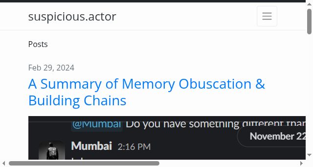 Screenshot of suspicious.actor