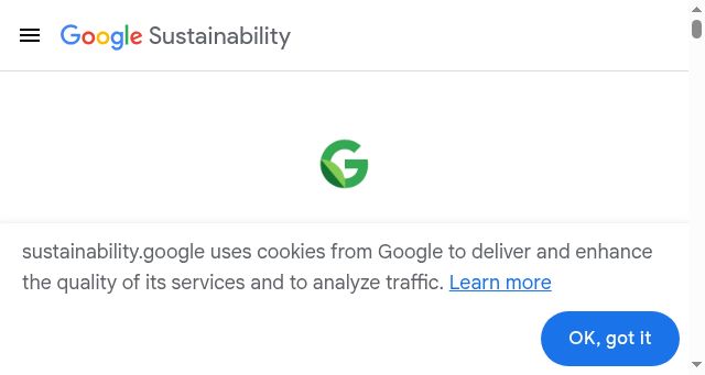 Screenshot of sustainability.google