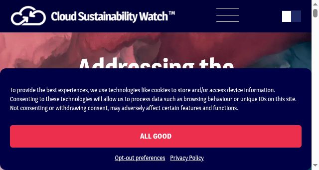 Screenshot of sustainability.watch