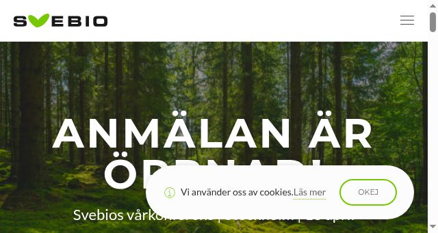 Screenshot of svebio.se