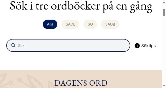 Screenshot of svenska.se