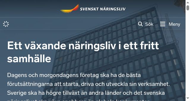 Screenshot of svensktnaringsliv.se