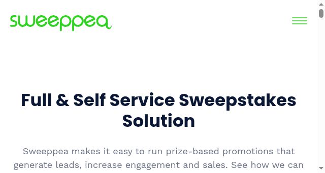 Screenshot of sweeppea.com