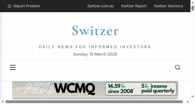 Screenshot of switzer.com.au