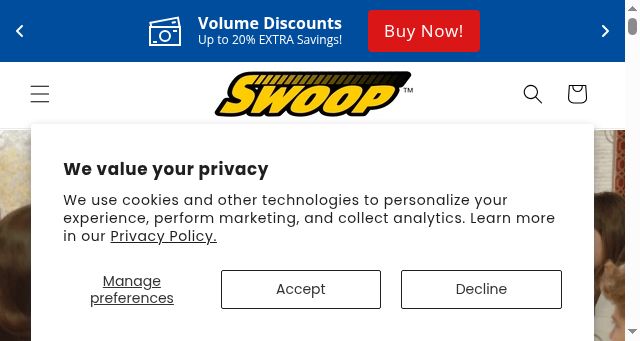 Screenshot of swoop-cards.com