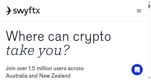 Screenshot of swyftx.com