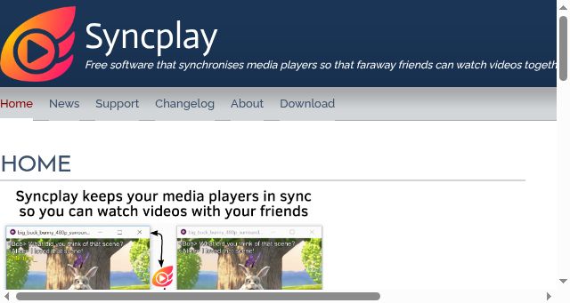 Screenshot of syncplay.pl