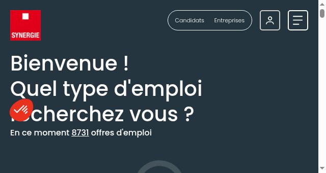 Screenshot of synergie.fr