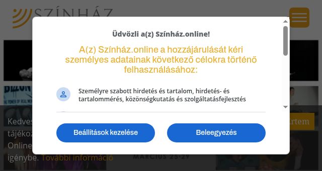 Screenshot of szinhaz.online