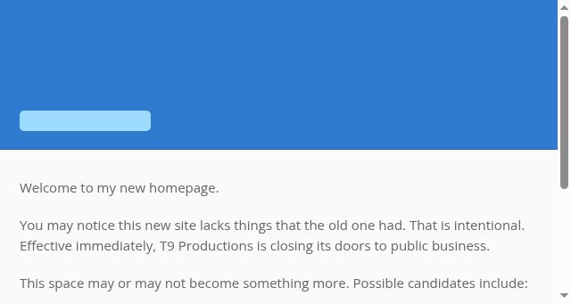 Screenshot of t9productions.com