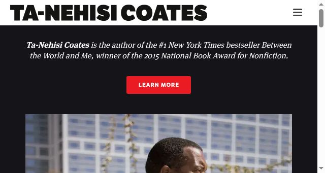 Screenshot of ta-nehisicoates.com