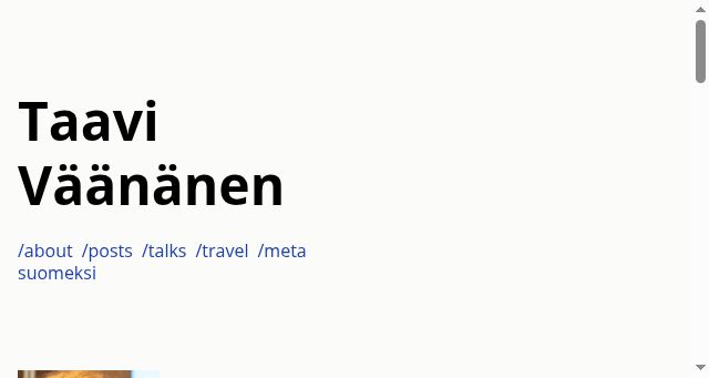 Screenshot of taavi.wtf