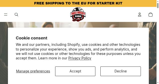 Screenshot of tablehockeyglobal.com