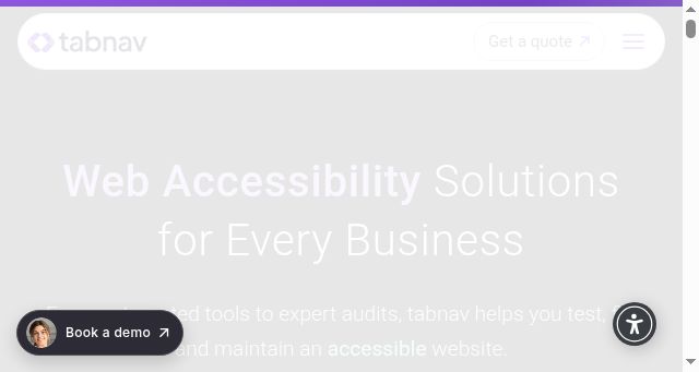Screenshot of tabnav.com