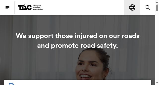 Screenshot of tac.vic.gov.au