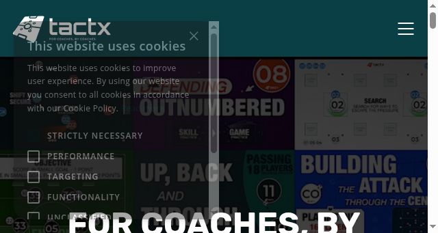Screenshot of tactxcoach.com