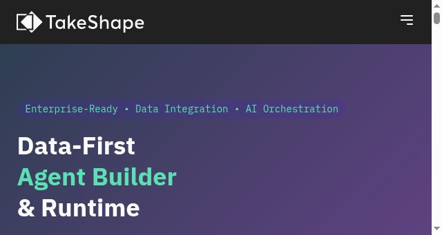Screenshot of takeshape.io